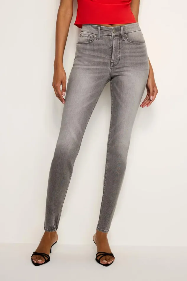 Women GOOD AMERICAN Jeans GOOD LEGS SKINNY LIGHT COMPRESSIONJEANS Black336
