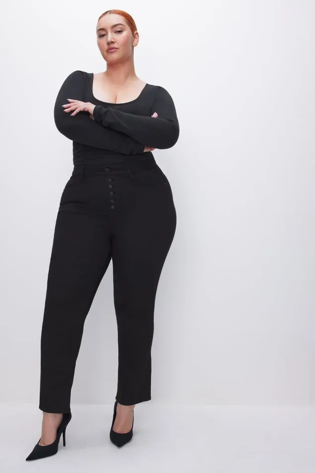 Women GOOD AMERICAN Jeans GOOD LEGSSTRAIGHT Black001