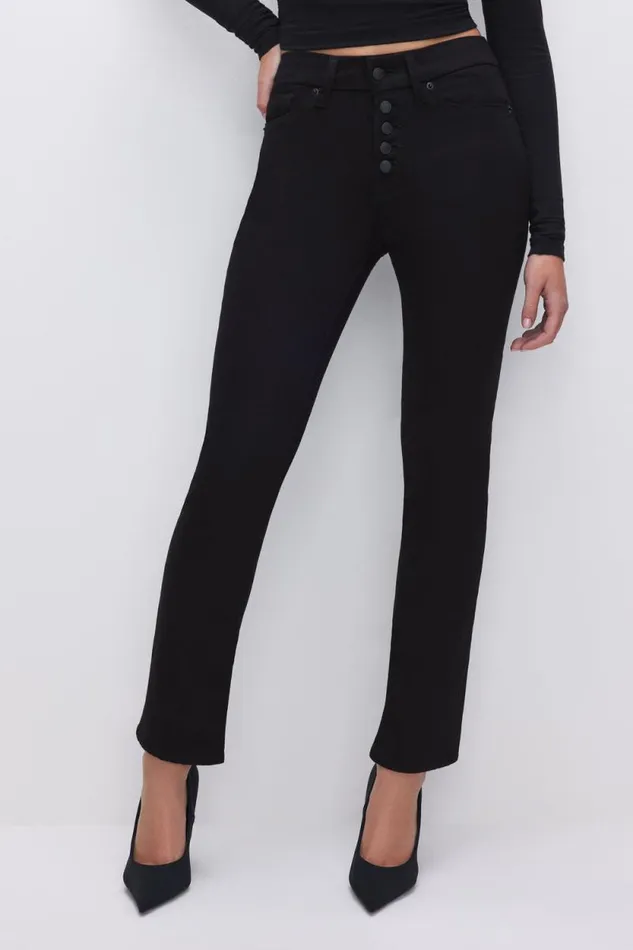 Women GOOD AMERICAN Jeans GOOD LEGSSTRAIGHT Black001