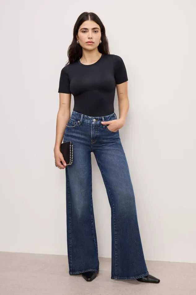 Women GOOD AMERICAN Jeans GOOD PETITE PALAZZOJEANS Indigo764