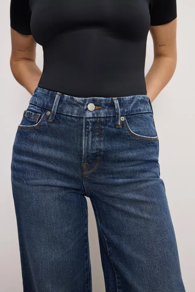 Women GOOD AMERICAN Jeans GOOD PETITE PALAZZOJEANS Indigo764