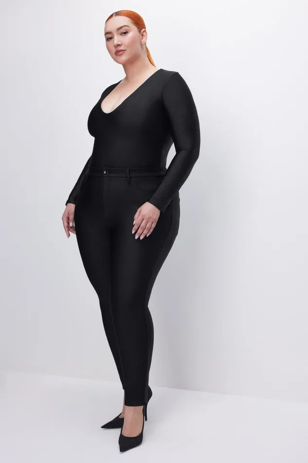 Women GOOD AMERICAN Pants COMPRESSION SHINE GOOD WAISTLEGGINGS Black001 Women GOOD AMERICAN Pants COMPRESSION SHINE GOOD WAISTLEGGINGS Black001