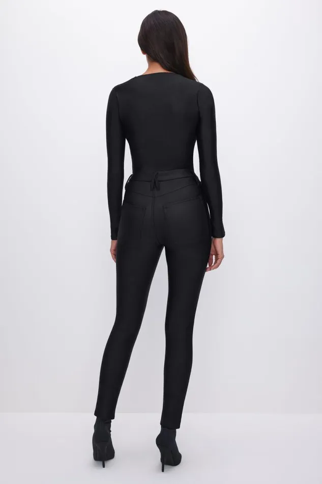 Women GOOD AMERICAN Pants COMPRESSION SHINE GOOD WAISTLEGGINGS Black001 Women GOOD AMERICAN Pants COMPRESSION SHINE GOOD WAISTLEGGINGS Black001