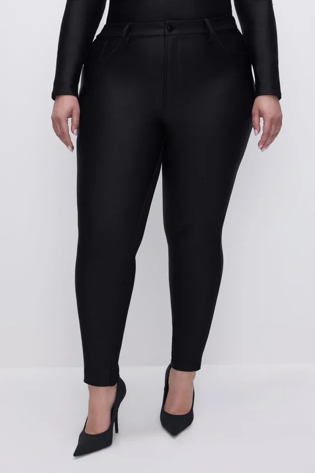 Women GOOD AMERICAN Pants COMPRESSION SHINE GOOD WAISTLEGGINGS Black001 Women GOOD AMERICAN Pants COMPRESSION SHINE GOOD WAISTLEGGINGS Black001