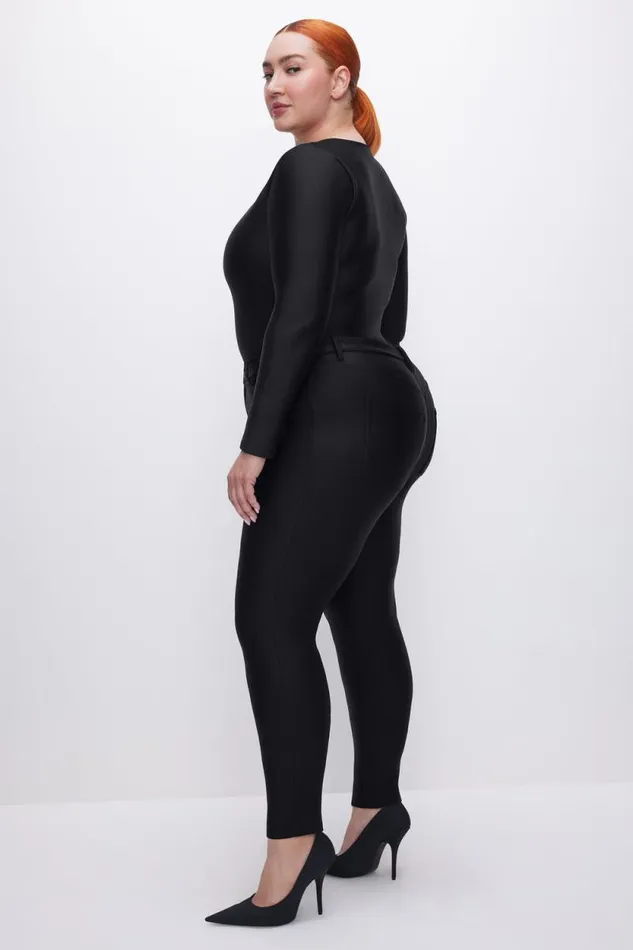 Women GOOD AMERICAN Pants COMPRESSION SHINE GOOD WAISTLEGGINGS Black001 Women GOOD AMERICAN Pants COMPRESSION SHINE GOOD WAISTLEGGINGS Black001