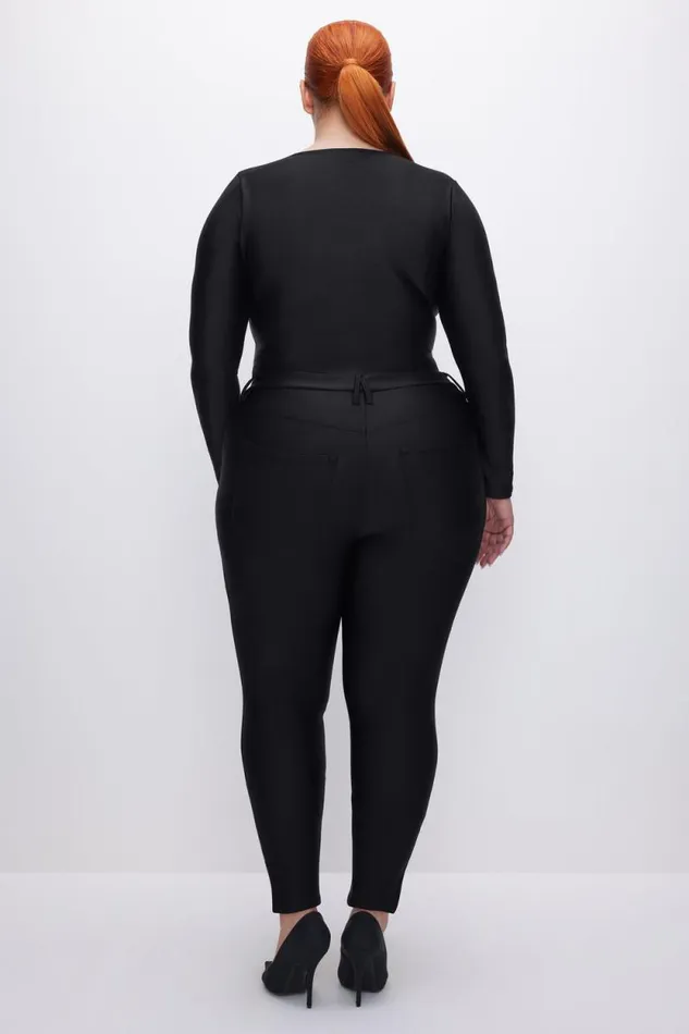 Women GOOD AMERICAN Pants COMPRESSION SHINE GOOD WAISTLEGGINGS Black001 Women GOOD AMERICAN Pants COMPRESSION SHINE GOOD WAISTLEGGINGS Black001
