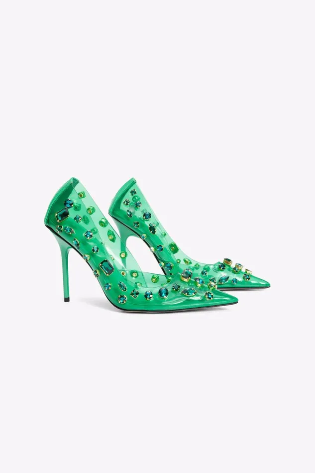 Women GOOD AMERICAN Shoes DIAMONDS FOREVERHEEL Summer Green002