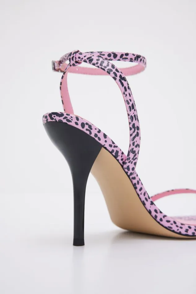 Women GOOD AMERICAN Shoes STRAPPYHEELS Pink Leopard004