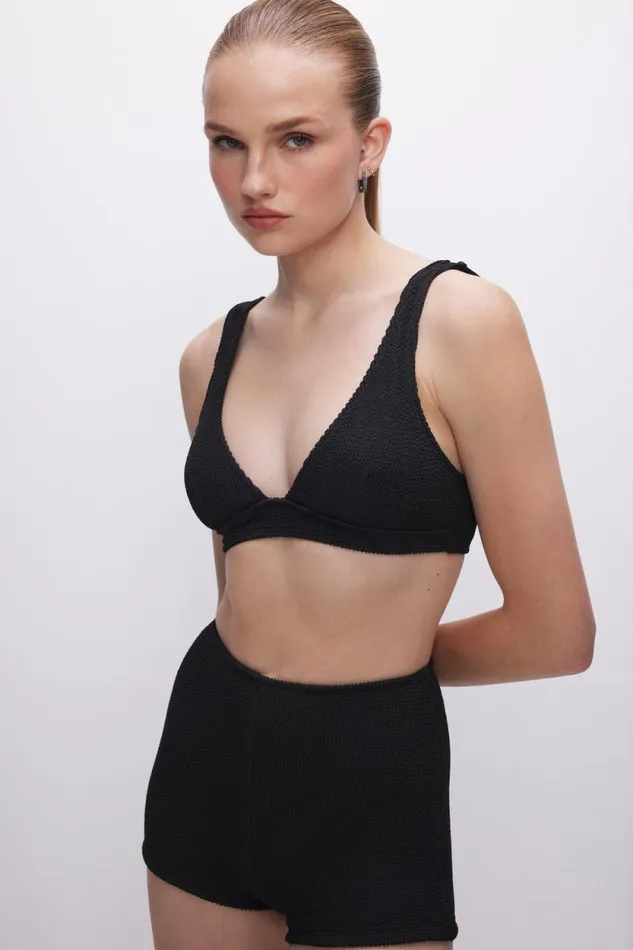 Women GOOD AMERICAN Swim ALWAYS FITS SUPPORT BIKINITOP Black001