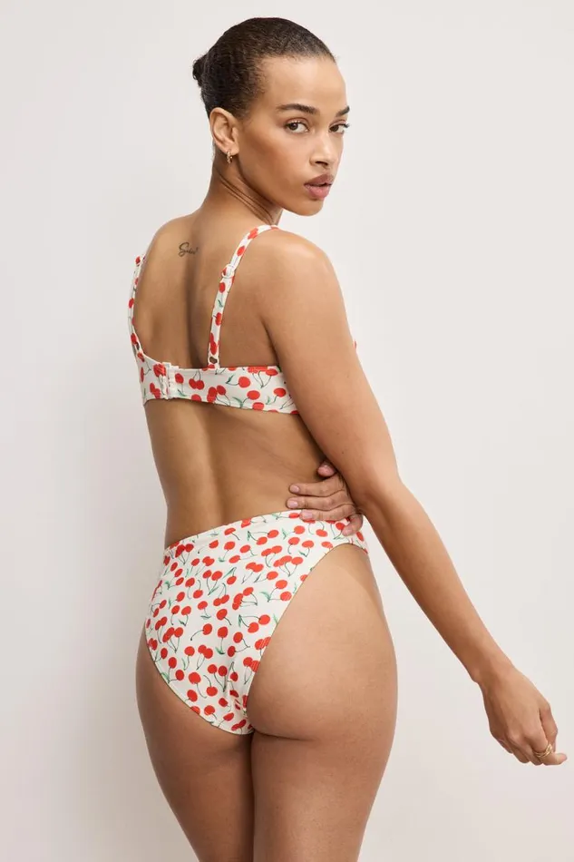 Women GOOD AMERICAN Swim BALCONETTE BIKINITOP Snow Cherries 04