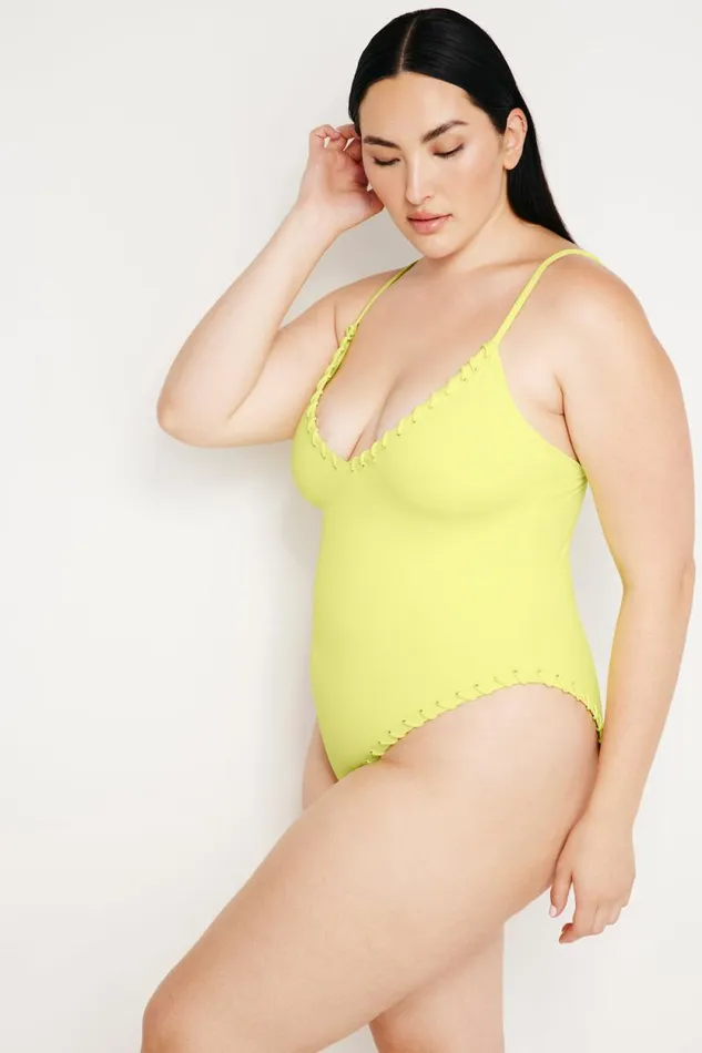 Women GOOD AMERICAN Swim WHIP STITCH COMPRESSIONSWIMSUIT Palo Verde002