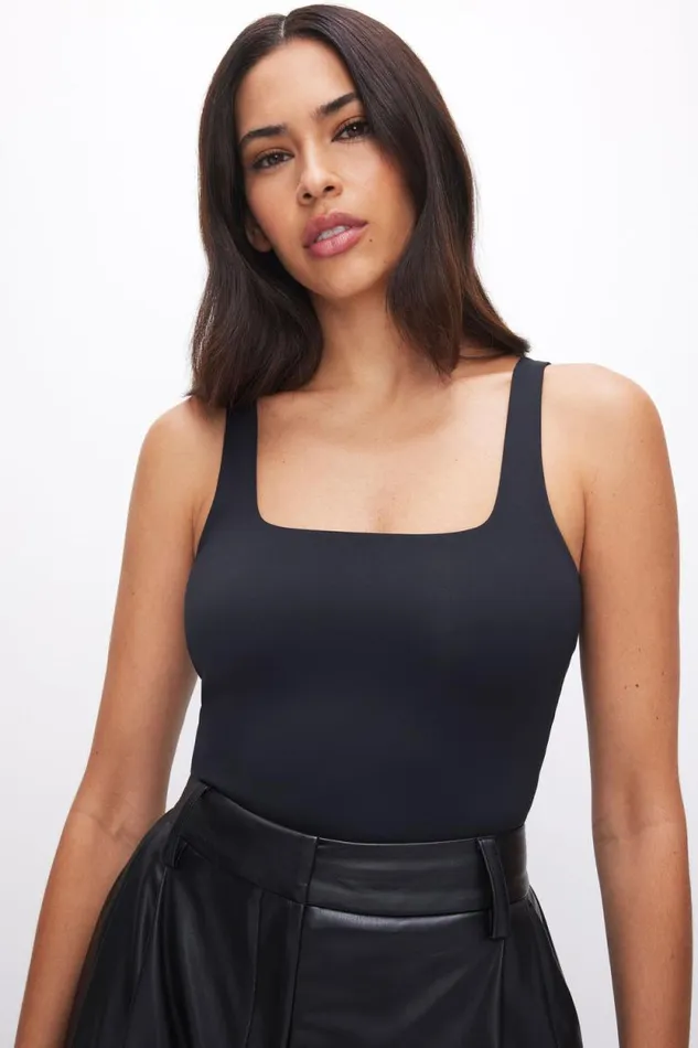 Women GOOD AMERICAN Tees and Tanks SCUBA MODERN TANKBODYSUIT Black001