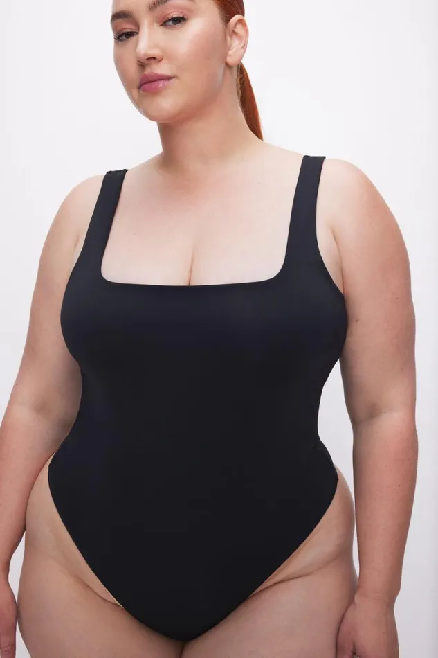 Women GOOD AMERICAN Tees and Tanks SCUBA MODERN TANKBODYSUIT Black001