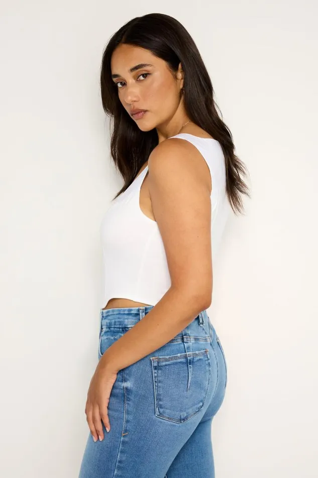 Women GOOD AMERICAN Tops POPLINBUSTIER White001
