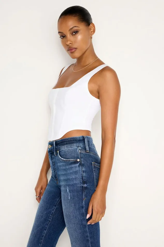 Women GOOD AMERICAN Tops POPLINBUSTIER White001