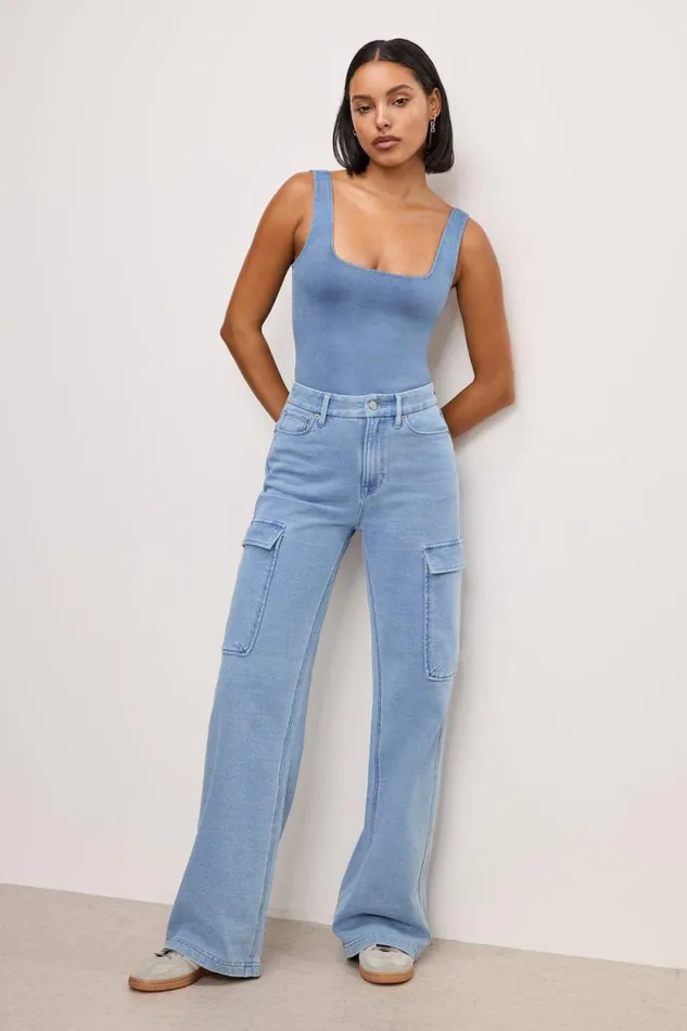 Women GOOD AMERICAN Tops SUPER STRETCH MODERN TANKBODYSUIT Indigo376 Women GOOD AMERICAN Tops SUPER STRETCH MODERN TANKBODYSUIT Indigo376