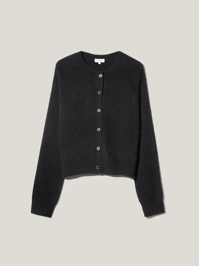 Women Halo Cashmere Cardigan Black Jigsaw Knitwear and Cashmere