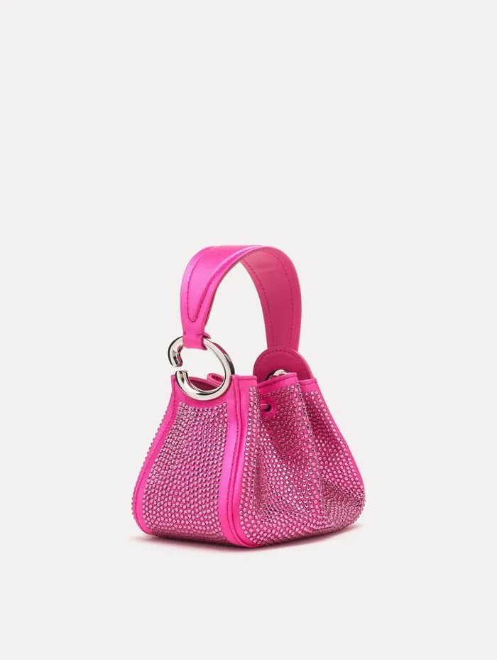 Women Handbags Oscar De La Renta Pav Crystal Nano O Handle Bag Peony