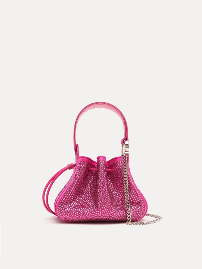 Women Handbags Oscar De La Renta Pav Crystal Nano O Handle Bag Peony