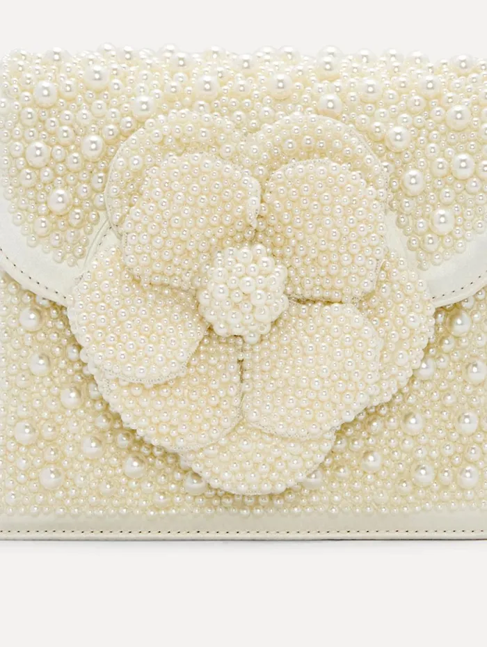 Women Handbags Oscar De La Renta Pearl Embroidered Mini TRO Bag Pearl Women Handbags Oscar De La Renta Pearl Embroidered Mini TRO Bag Pearl