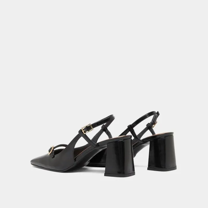 Women Heeled Slingbacks Black JONAK Slingbacks