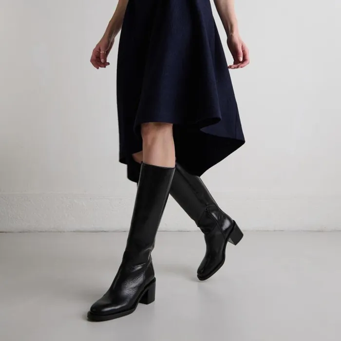 Women High Heel Boots Black JONAK Boots Thighhigh Boots