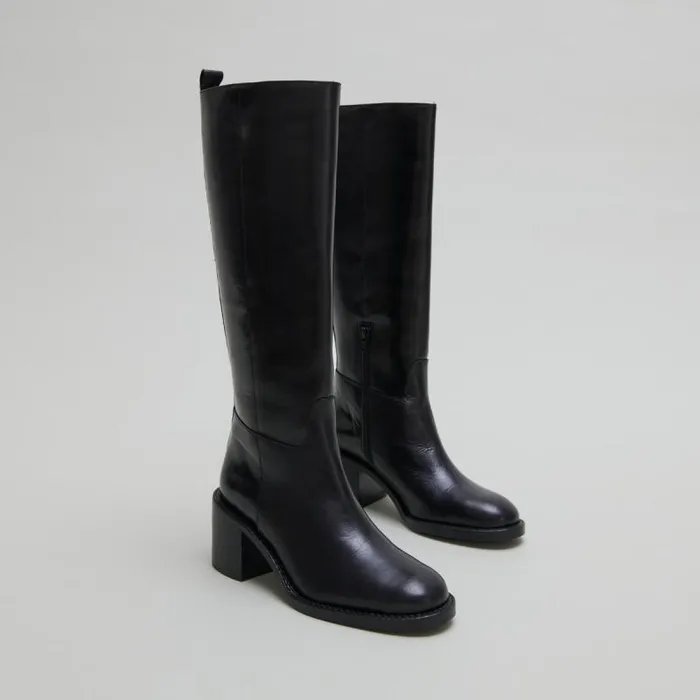 Women High Heel Boots Black JONAK Boots Thighhigh Boots