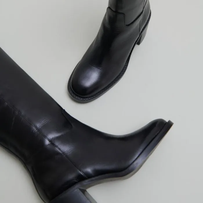 Women High Heel Boots Black JONAK Boots Thighhigh Boots