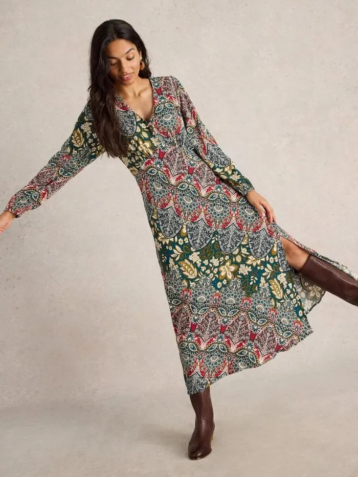 Women Hope Bias Cut Dress Teal Print White Stuff Dresses Women Hope Bias Cut Dress Teal Print White Stuff Dresses