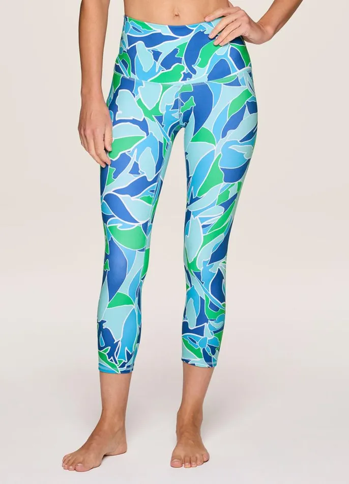 Women In Paradise Super Soft Capri Light Blue RBX Active Leggings