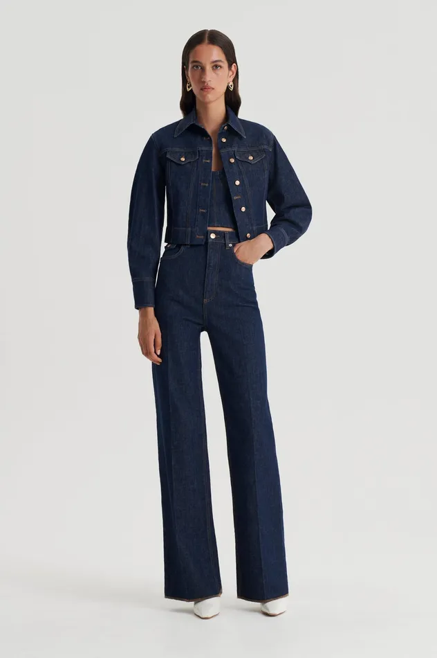 Women Jackets Scanlan Theodore DENIM JACKET INDIGOB