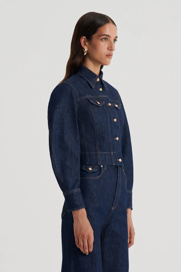 Women Jackets Scanlan Theodore DENIM JACKET INDIGOB