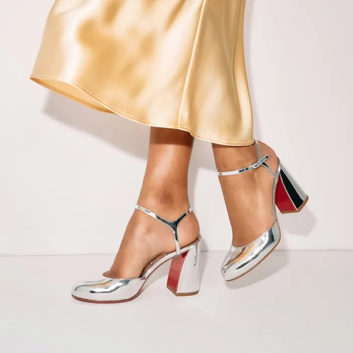 Women Jane Pump 85 Mm Pumps 8211 Specchio Leather 8211 Silver Christian Louboutin Pumps