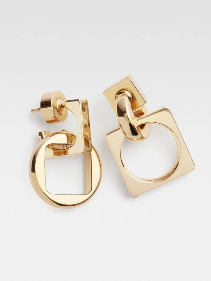 Women Jewellery JACQUEMUS The Rond Carr Dangle Earrings Light Gold