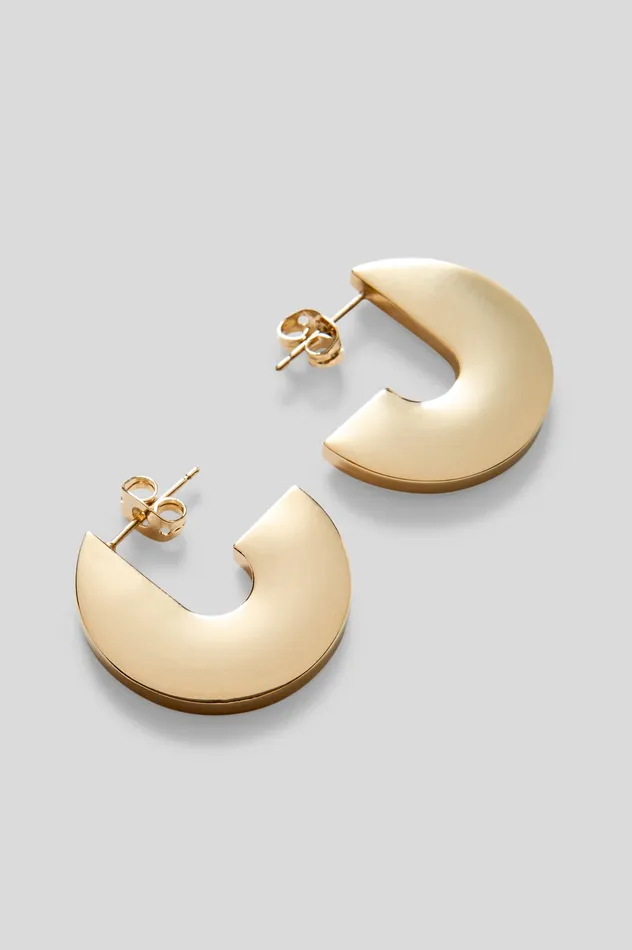 Women Jewelry Scanlan Theodore FLAT HOOP EARRINGS LIGHTGOLD Women Jewelry Scanlan Theodore FLAT HOOP EARRINGS LIGHTGOLD