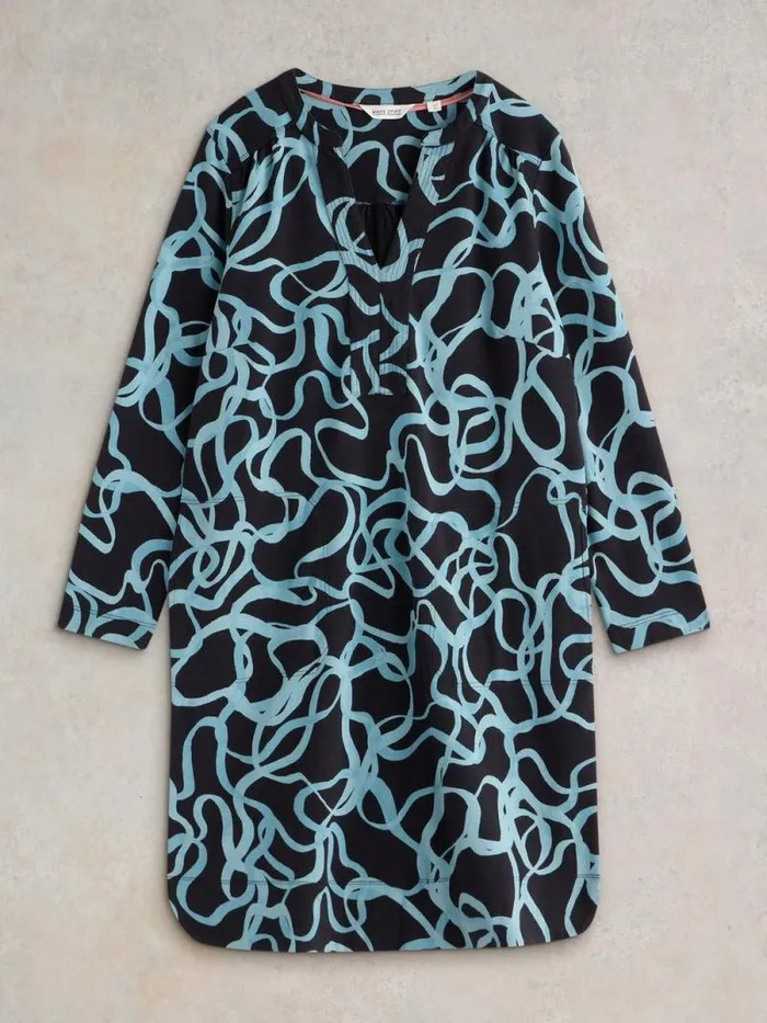 Women June Jersey Dress Black Print White Stuff Dresses Women June Jersey Dress Black Print White Stuff Dresses