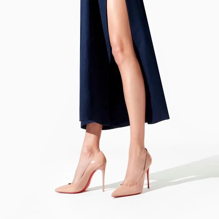 Women Kate 100 Mm Pumps 8211 Patent Calf Leather 8211 Blush Christian Louboutin Pumps