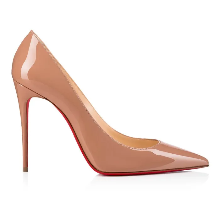 Women Kate 100 Mm Pumps 8211 Patent Calf Leather 8211 Blush Christian Louboutin Pumps