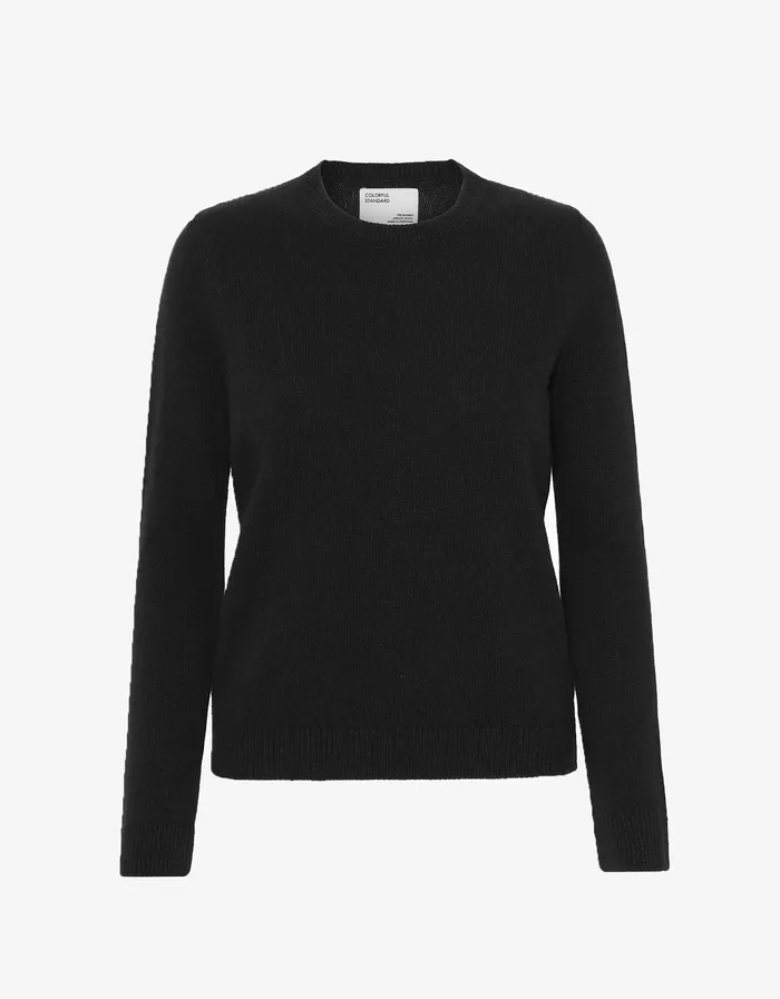 Women Knit Sweaters Colorfulstandard Women Classic Merino Wool Crew 8211 Deep Black