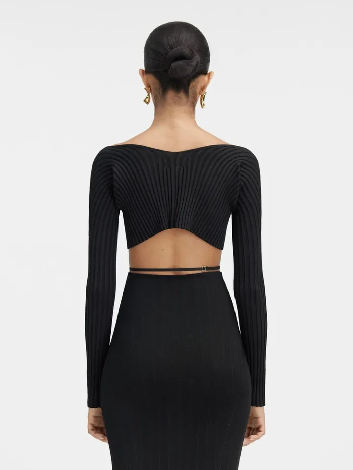 Women Knits JACQUEMUS The Pral Knit Black