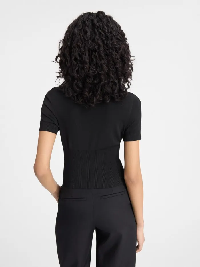 Women Knits JACQUEMUS The Pral Shortsleeve Top Black Women Knits JACQUEMUS The Pral Shortsleeve Top Black
