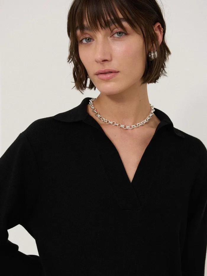 Women Knitted Kaftan Tunic Black Jigsaw Dresses and Jumpsuits