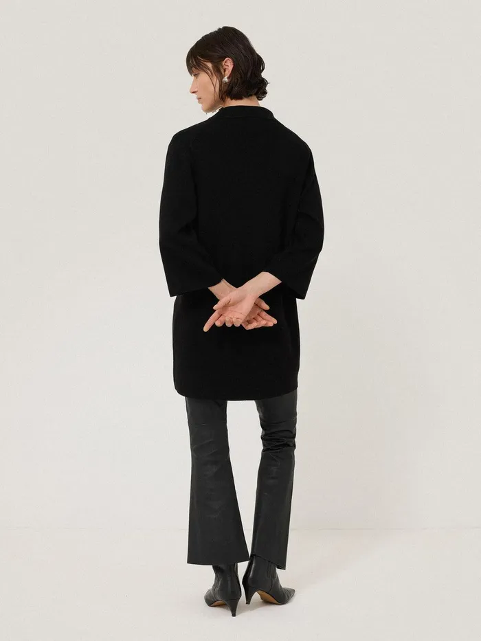 Women Knitted Kaftan Tunic Black Jigsaw Dresses and Jumpsuits