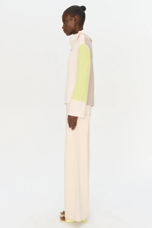 Women Knitwear Jonathan Simkhai Flores Sweater Green Multi Turtleneck Women Knitwear Jonathan Simkhai Flores Sweater Green Multi Turtleneck