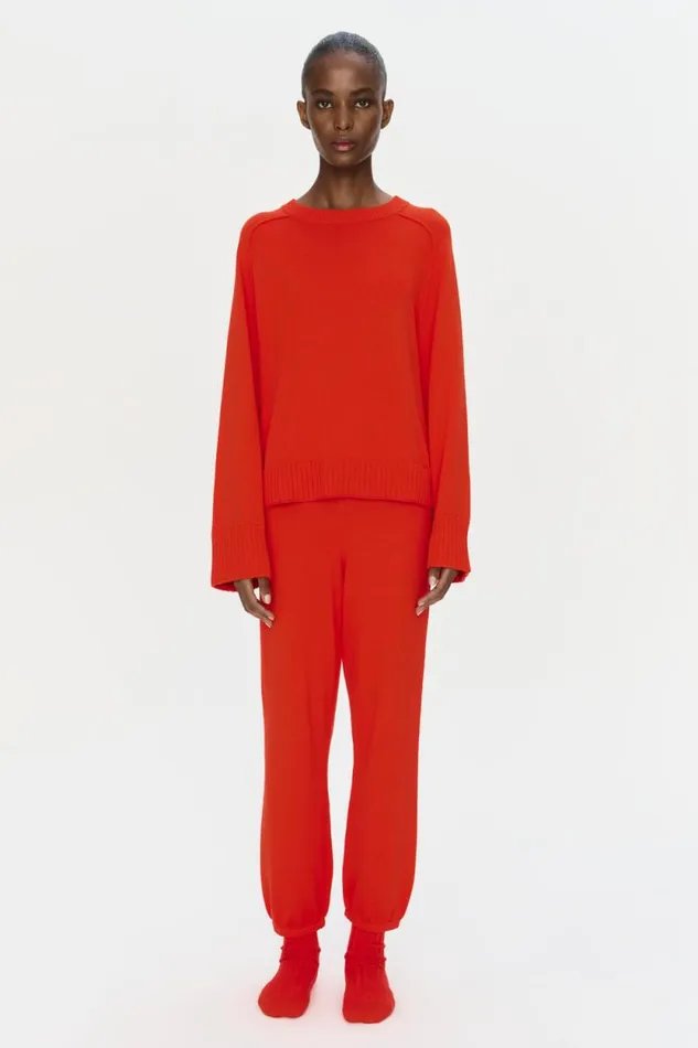 Women Knitwear Jonathan Simkhai Joggers Red Joggers
