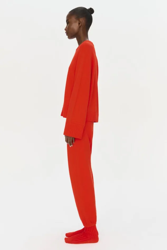 Women Knitwear Jonathan Simkhai Joggers Red Joggers Women Knitwear Jonathan Simkhai Joggers Red Joggers