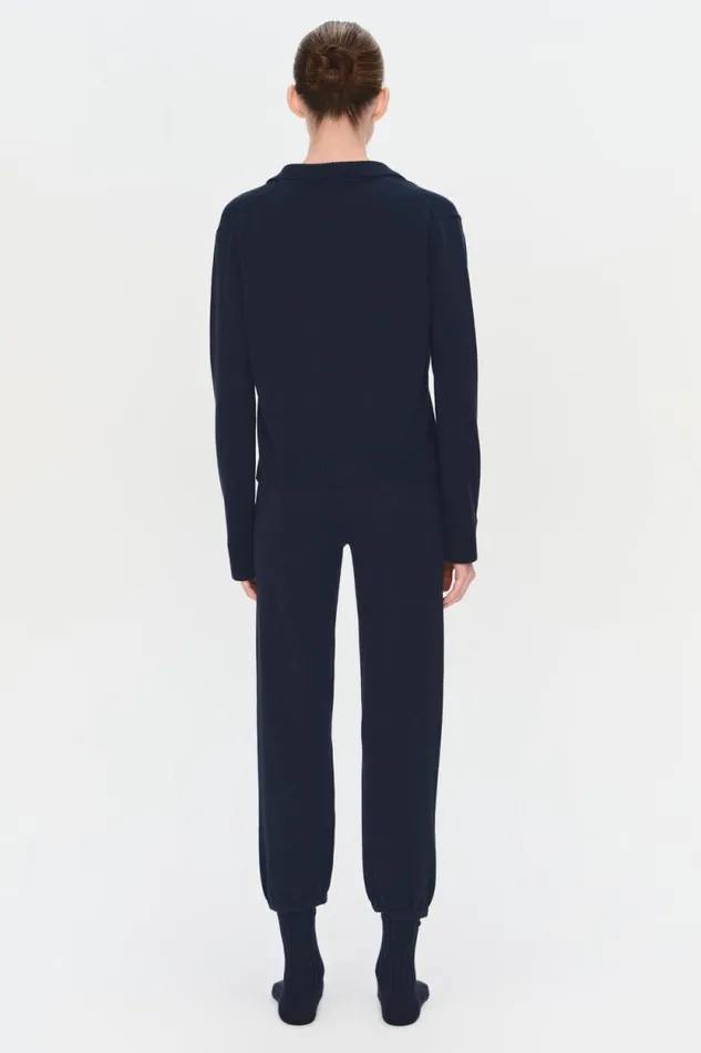 Women Knitwear Jonathan Simkhai Long Sleeve Polo Blue Long Sleeve VNeck Polo Women Knitwear Jonathan Simkhai Long Sleeve Polo Blue Long Sleeve VNeck Polo