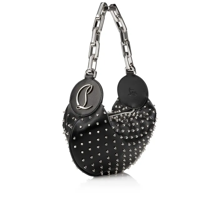 Women Le 54 Chain Bag 8211 Nappa Leather And Spikes 8211 Black Christian Louboutin Clutches and Evening Bags
