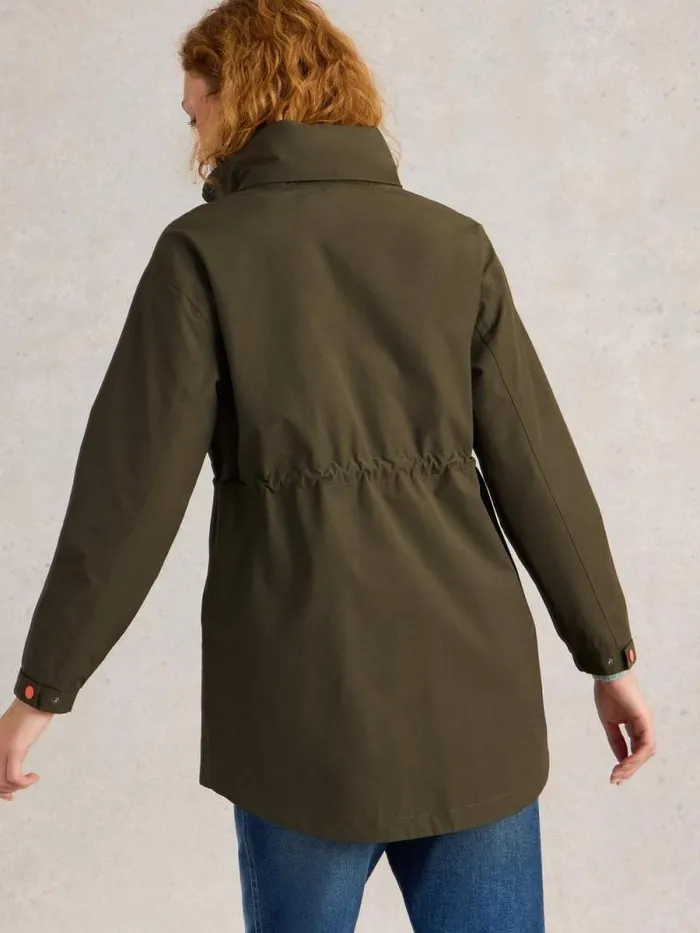 Women Lexi Waterproof Coat Khaki Green White Stuff Coats and Jackets
