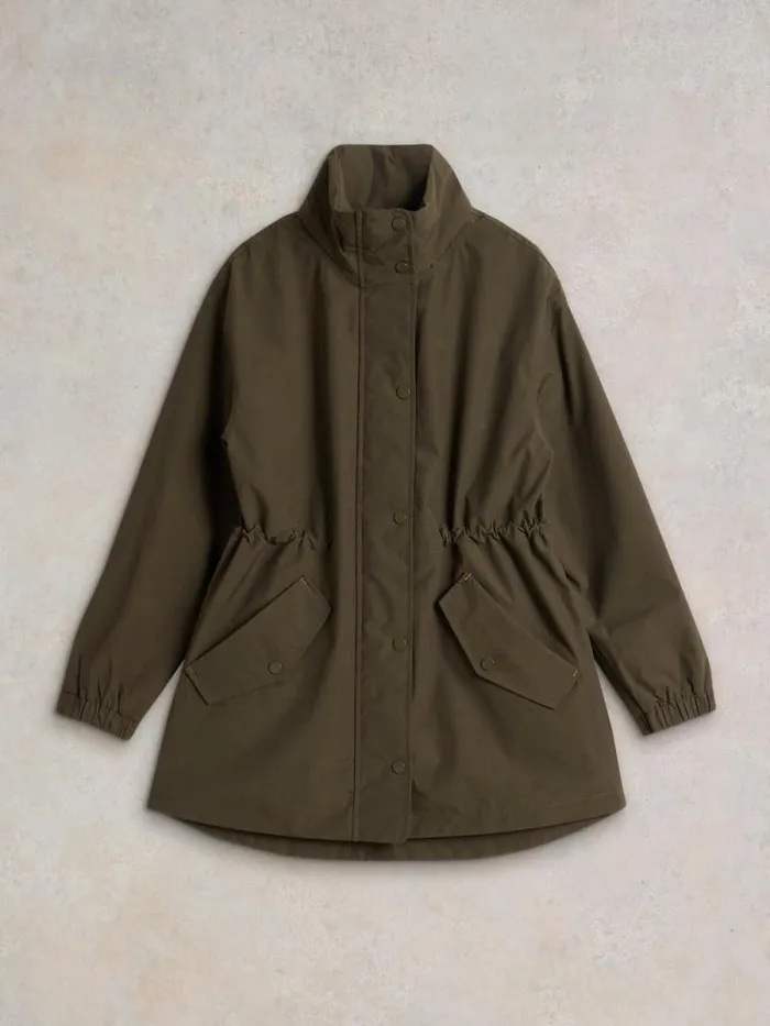 Women Lexi Waterproof Coat Khaki Green White Stuff Coats and Jackets